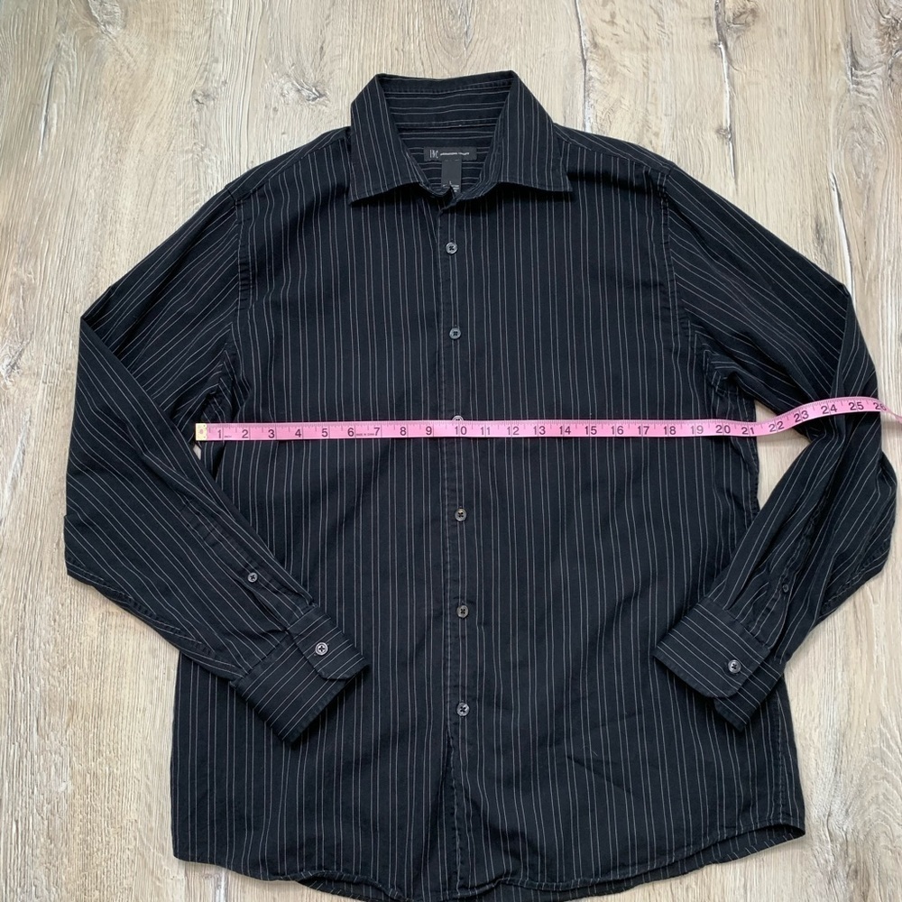 INC International Concepts Black Button Down Shirt Sz Large - Picture 7 of 8